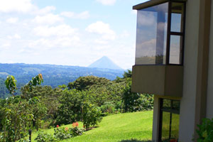 Arenal Volcano is visible from the 3 houses. 